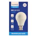 ILLUMIN8 A60 B22 LED Globe 9W
