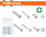 Screw Treaded Acc Set 4MM 164PC