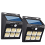 2 Pack Motion Sensor Solar Wall Lights Lanterns