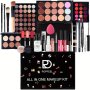 POPFEEL All-in-One Makeup Kit For Beginners Assorted Cosmetics Set With Eyeshadow Lipstick Blush Eyeliner Brow Pencil Mascara Cream Texture Mixed Color Palette