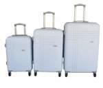 Smte 3-PIECE Travel 28-INCH Luggage Suitcase Set Stylish White With Keychain
