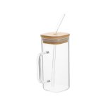 Transparent 350ML Square Glass Mug LZY-7