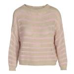 Thin Stripe Lace Knit Top - Sugar Pink Free