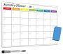 Magnetic Fridge Calendar - Whiteboard Monthly Planner - Dry Erase