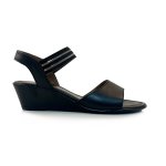 12876 Black - Black 9 Leather elastic