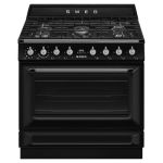 Smeg TR90GM 90X60CM Victoria Aesthetic Gas Hob & Electric Oven Cooker – Glossy Black