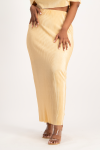 Tessa Plisse Maxi Skirt - Latte - L
