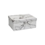 Gift Box Silver Marble Abstract Size 5 26X19X11CM