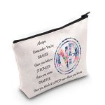 Levlo Narcotics Anonymous Cosmetic Make Up Bag Na Sobriety Gift Na Recovery You Are Braver Stronger Smarter Than You Think Makeu