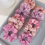 12PCS Colorful Satin Scrunchies - Comfy And Simple Hair Accessories For Women And