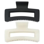 Qooocy Extra Large Claw Clips For Thick Hair And Long Hair 2 Pack XXL Jumbo Claw Clips Oversized Matte Non-slip Rectangle Hair C