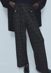Boucl -jersey Trousers - Black Checked