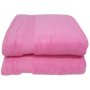 Elegant Zero Twist Bath Sheets 380GSM Pink Carnation 2 Pack