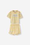 GIRLS Stripe Pj Set - 10 Coral
