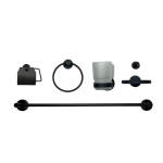 6 Piece Bathroom Accessory Set - Silver
