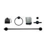 6 Piece Bathroom Accessory Set - Silver
