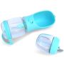 Frxat Dog Water Bottle With Food Container Holder Travel Puppy Drinking Bowl Portable Pet Water Dispenser Patented Design Food Grade Plastic 12 Oz