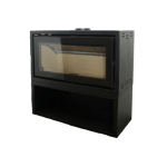 Firescape 1060 With Wood Box Slow Combustion Single Sided Freestanding Fireplace