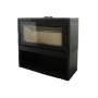 Firescape 1060 With Wood Box Slow Combustion Single Sided Freestanding Fireplace