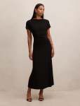 Tahnee Grown On Sleeve Maxi Dress - 20 Black