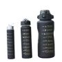 Travel Mugs Water Bottle Sports Kettles Drinking Fitness Cup - 3 Piece - Black