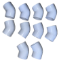 Pool Fitting Pvc Elbow 50X45 Deg White 10 Pack