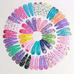 20 50PCS Fashion Cute Hair Clips Headwear With Multiple Cartoon Pattern Water Drop Shape Hair Clip