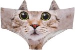 Ababalaya Womens Underwear Funny Panties For Women Gift Ideas For Her Valentines Gifts Cute Kitty M