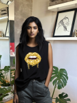 Golden Lips Vest - Black - Xlarge