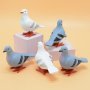 Charming Jumping Pigeon Wind-up Toy: Realistic Animal Jumping Toy Perfect For Kids Ages 0-3 Made Of Plastic