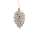 Pinecone With White Glitter 5X9CM
