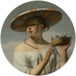 Rsw Lady With Olives Wall Decal - 100CM L X 100CM H