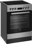 Beko 60CM Stainless Steel Multifunction Vitroceramic Freestanding Cooker - FSE87310GX