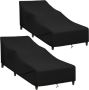 2 Pack Waterproof Patio Chaise Lounge Chair Covers