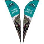Legend 4M Sublimated Sharkfin Double-sided Flying Banner 1 Complete Unit