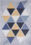 Canary Grey Triangles Polyester Print Rug 160X230CM