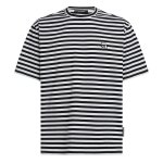 Ikon Relaxed Striped T-Shirt -white black