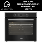 Defy Black Gemini Multifunction Fan Oven - 70CM 89L DBO774