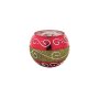 Red & Gold Xmas Rose Bowl 10.5CMX8.5CM