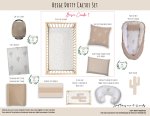 Cot Duvet Bedding Beige Dotty Cactus Set Neutral