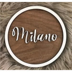 Kikki & Frankie Custom Made Names Circle Name Plaque- Small