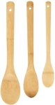 Bamboo Spoon Set 3 Piece Wooden Serving Spoon
