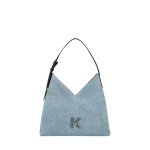 Geo Small Denim Tote -acid Light Blue