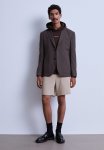 Regular Fit Sweatshirt Shorts - Greige