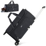 Lekespring Garment Bags With Wheels Garment Convertible Weekender Bags Large Carry On Garment Bags For Travel Duffle Bag Garment