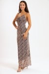 Catalina Sleeveless Meshed Lined Bodycon Maxi Dress