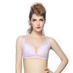 Comfort Lace Middle Open Nursing Bra - Purple - B Cup