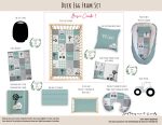 Cot Duvet Bedding Duck Egg Farm Set