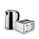 Swan - Kettle & 4 Slice Toaster Classic Set Polished Stainless Steel