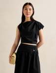 Dottie Draped Hardware Top - 20 Black Co-ord